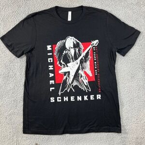 Michael Schenker 50th Anniversary Celebration T Shirt Men's Size‎ L Black Guitar